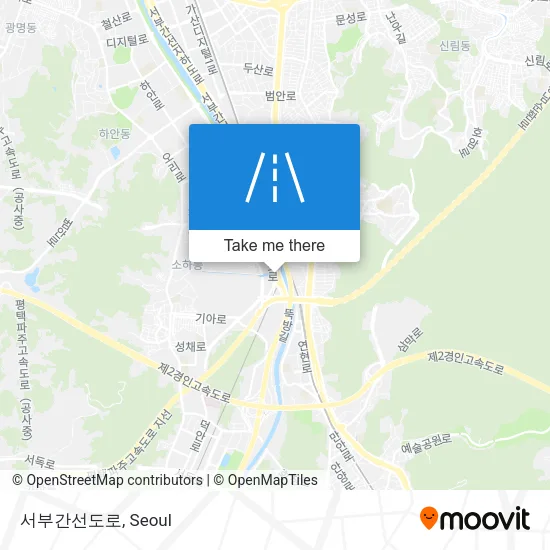 서부간선도로 map