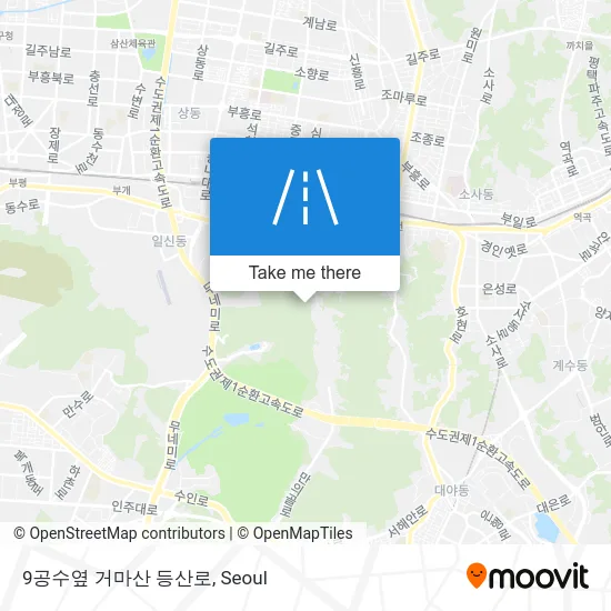 9공수옆 거마산 등산로 map
