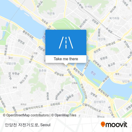 안양천 자전거도로 map