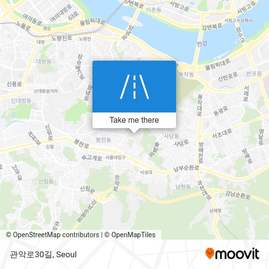 관악로30길 map