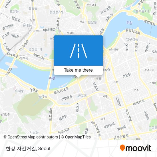 한강 자전거길 map