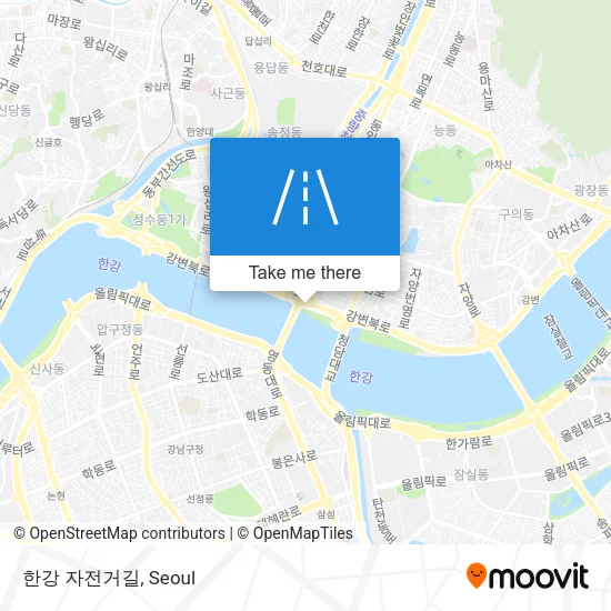 한강 자전거길 map