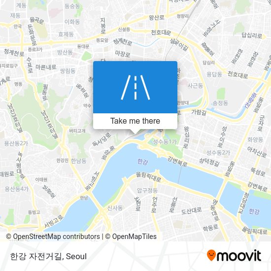 한강 자전거길 map
