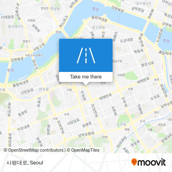 사평대로 map