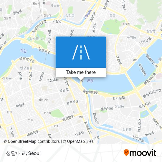 청담대교 map