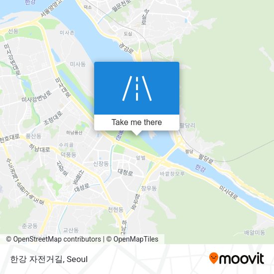 한강 자전거길 map
