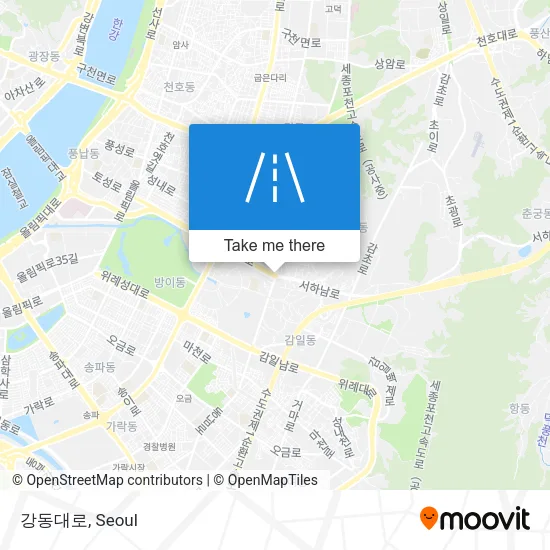 강동대로 map