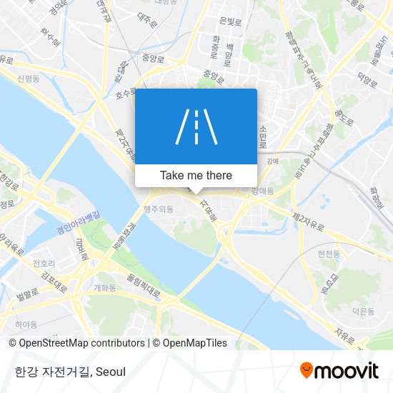 한강 자전거길 map