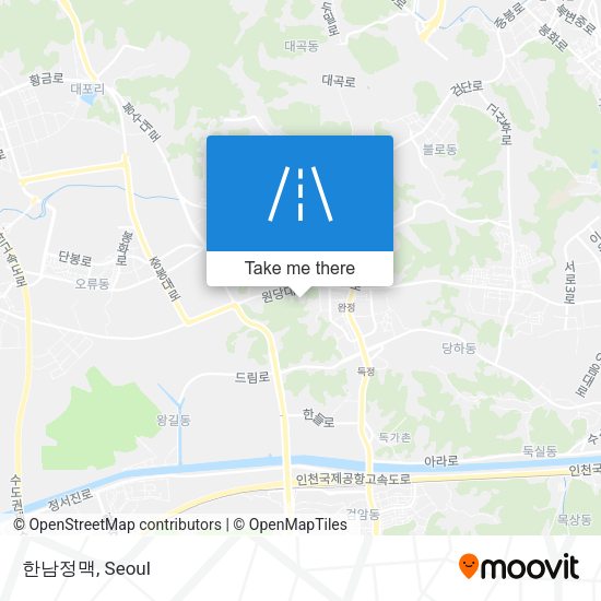 한남정맥 map