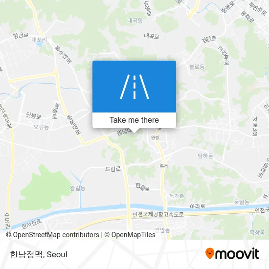 한남정맥 map