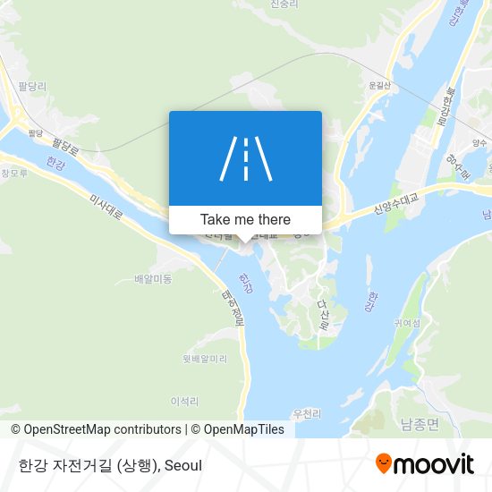 한강 자전거길 (상행) map
