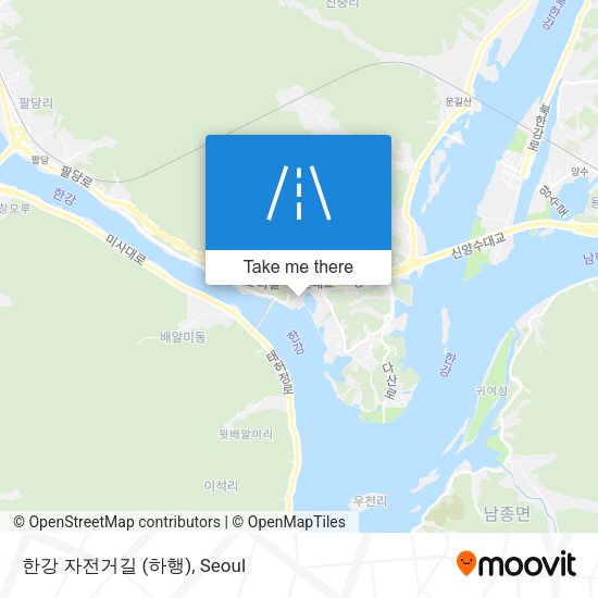 한강 자전거길 (하행) map