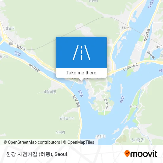 한강 자전거길 (하행) map