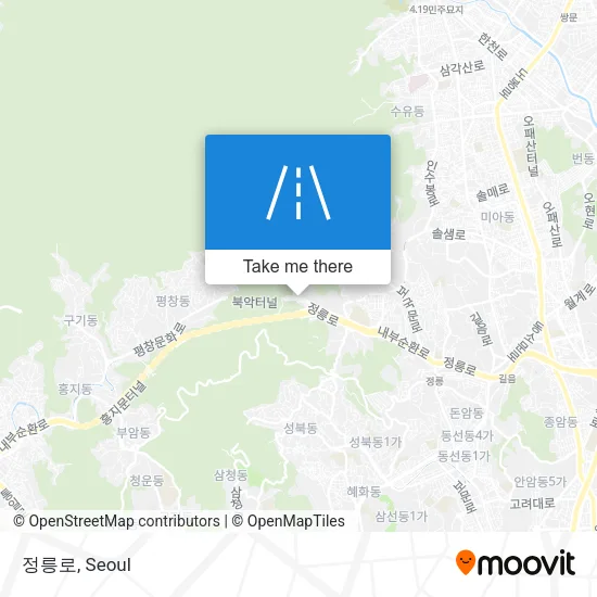 정릉로 map