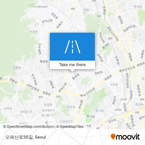 오패산로30길 map