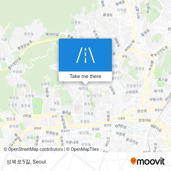 성북로5길 map