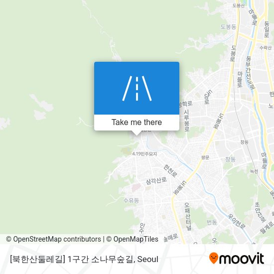 [북한산둘레길] 1구간 소나무숲길 map