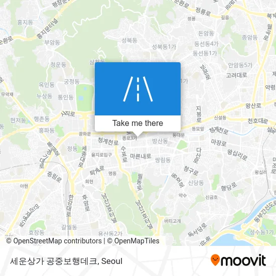 세운상가 공중보행데크 map