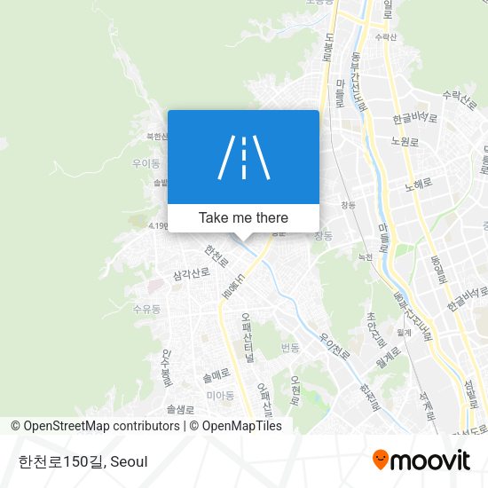 한천로150길 map