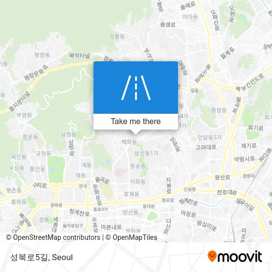 성북로5길 map