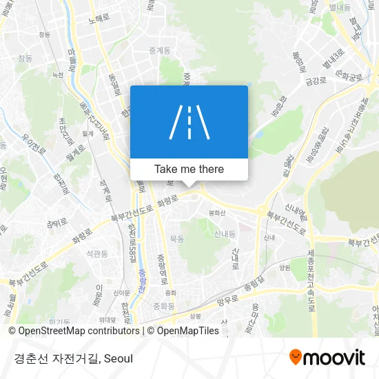 경춘선 자전거길 map