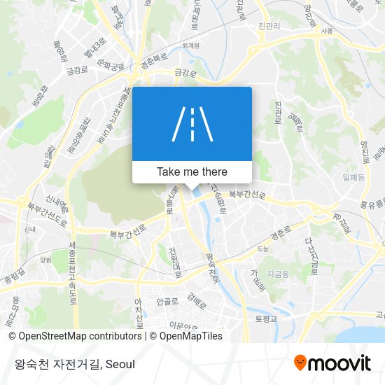 왕숙천 자전거길 map