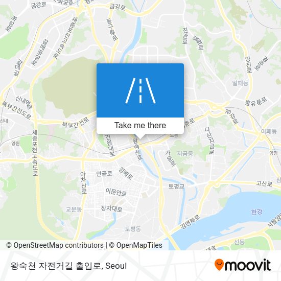 왕숙천 자전거길 출입로 map