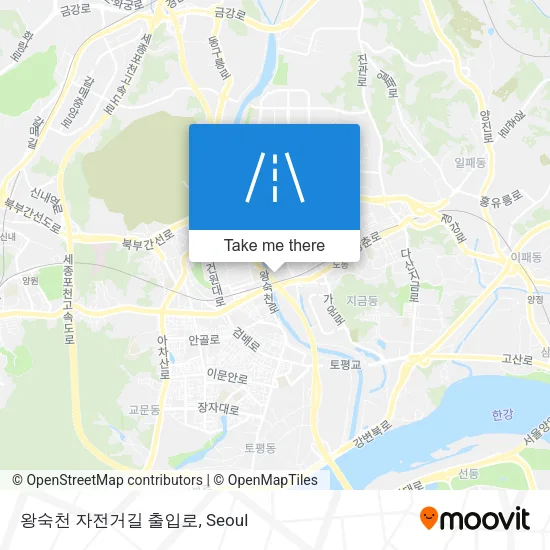 왕숙천 자전거길 출입로 map