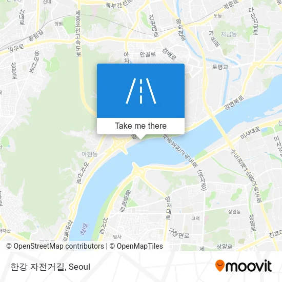 한강 자전거길 map