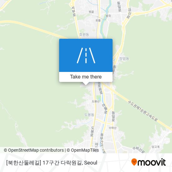 [북한산둘레길] 17구간 다락원길 map