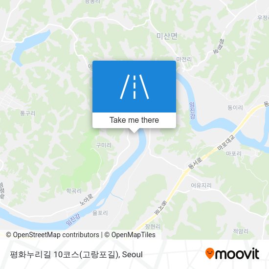 평화누리길 10코스(고랑포길) map
