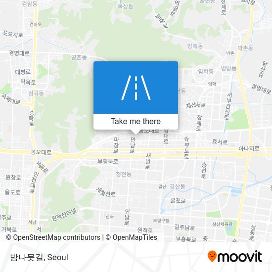 밤나뭇길 map
