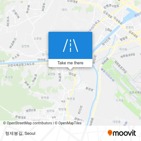 형제봉길 map
