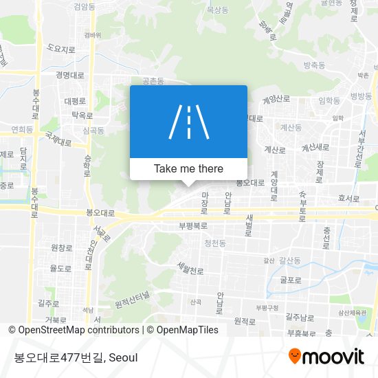 봉오대로477번길 map