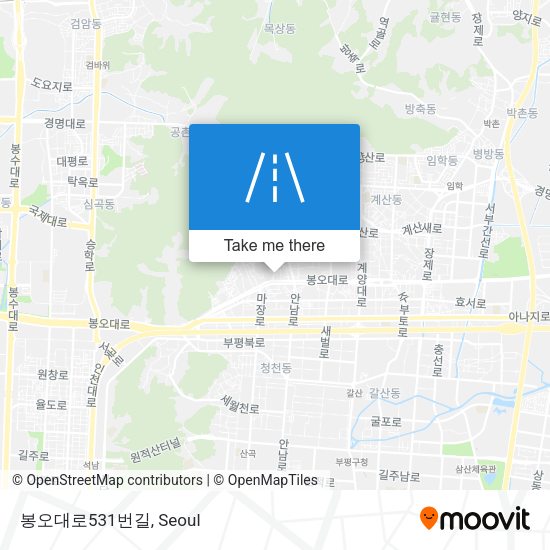 봉오대로531번길 map