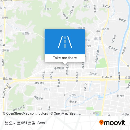 봉오대로651번길 map