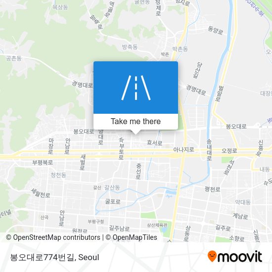 봉오대로774번길 map