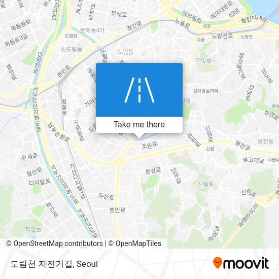 도림천 자전거길 map