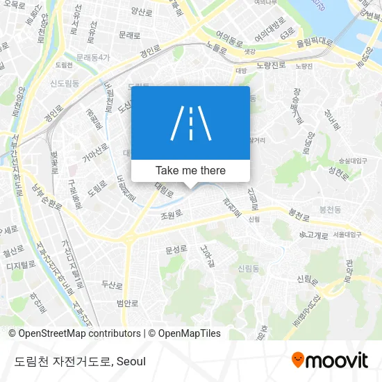 도림천 자전거도로 map