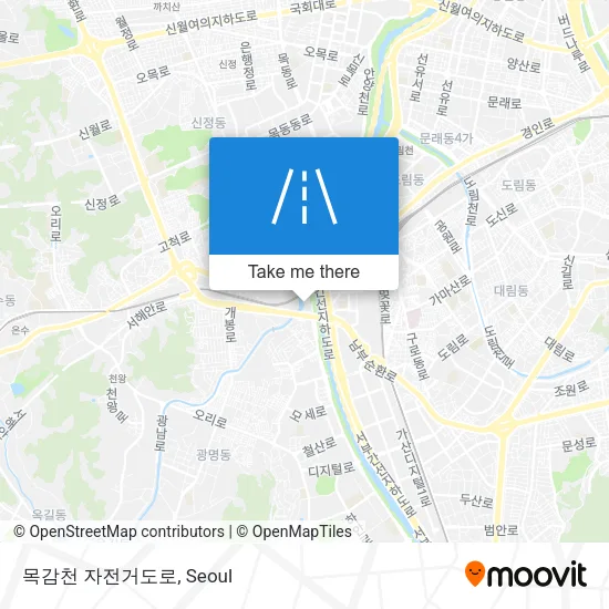 목감천 자전거도로 map