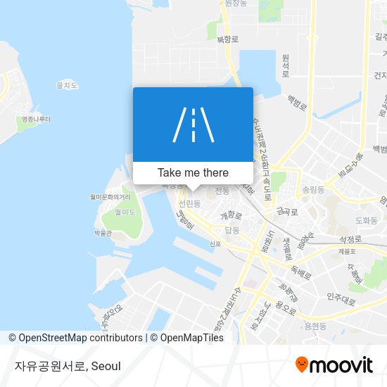 자유공원서로 map