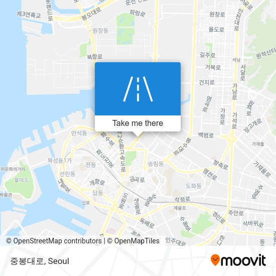 중봉대로 map