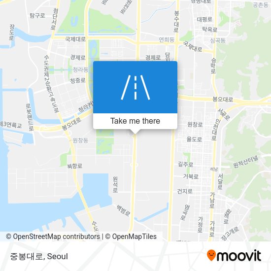 중봉대로 map