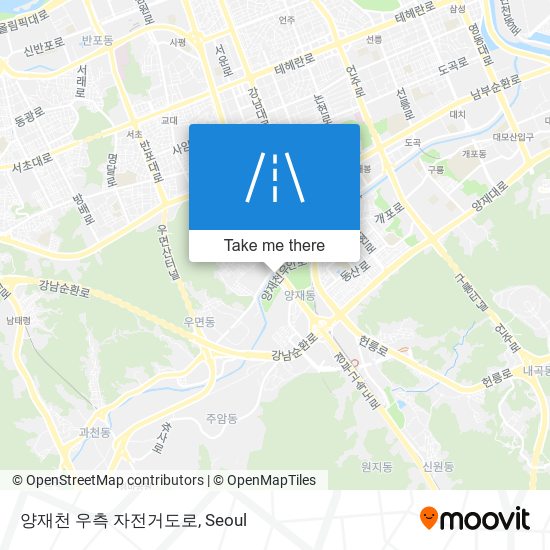 양재천 우측 자전거도로 map