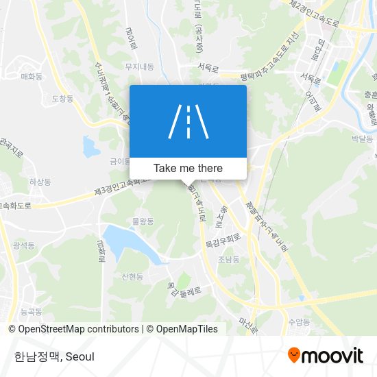 한남정맥 map