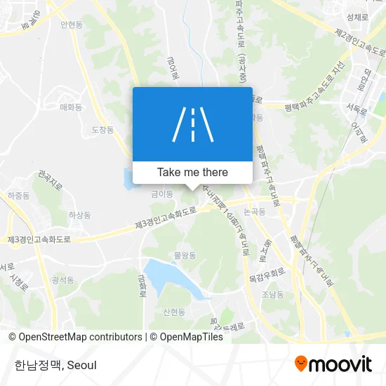 한남정맥 map