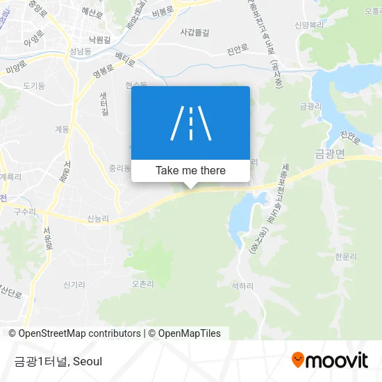 금광1터널 map