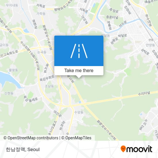 한남정맥 map