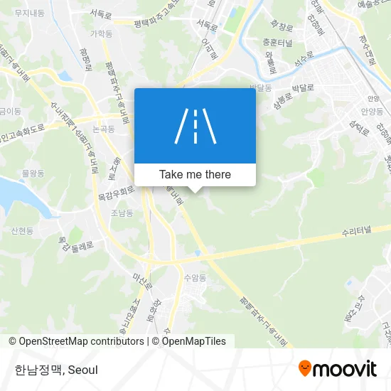 한남정맥 map