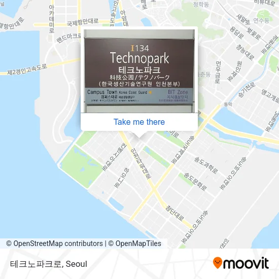 테크노파크로 map
